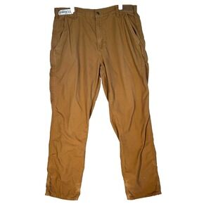 Carhartt Carpenter Pants Men 34x34 Brown Cotton Dungaree Fit Straight Leg